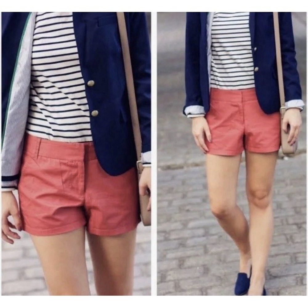J.Crew‎ Broken-In Chino Women's Shorts Coral 100% Cotton Size 12